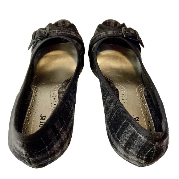Apt 9 Madi Black Grey Plaid Tartan Heels Stiletto Size 8M - Picture 2 of 15